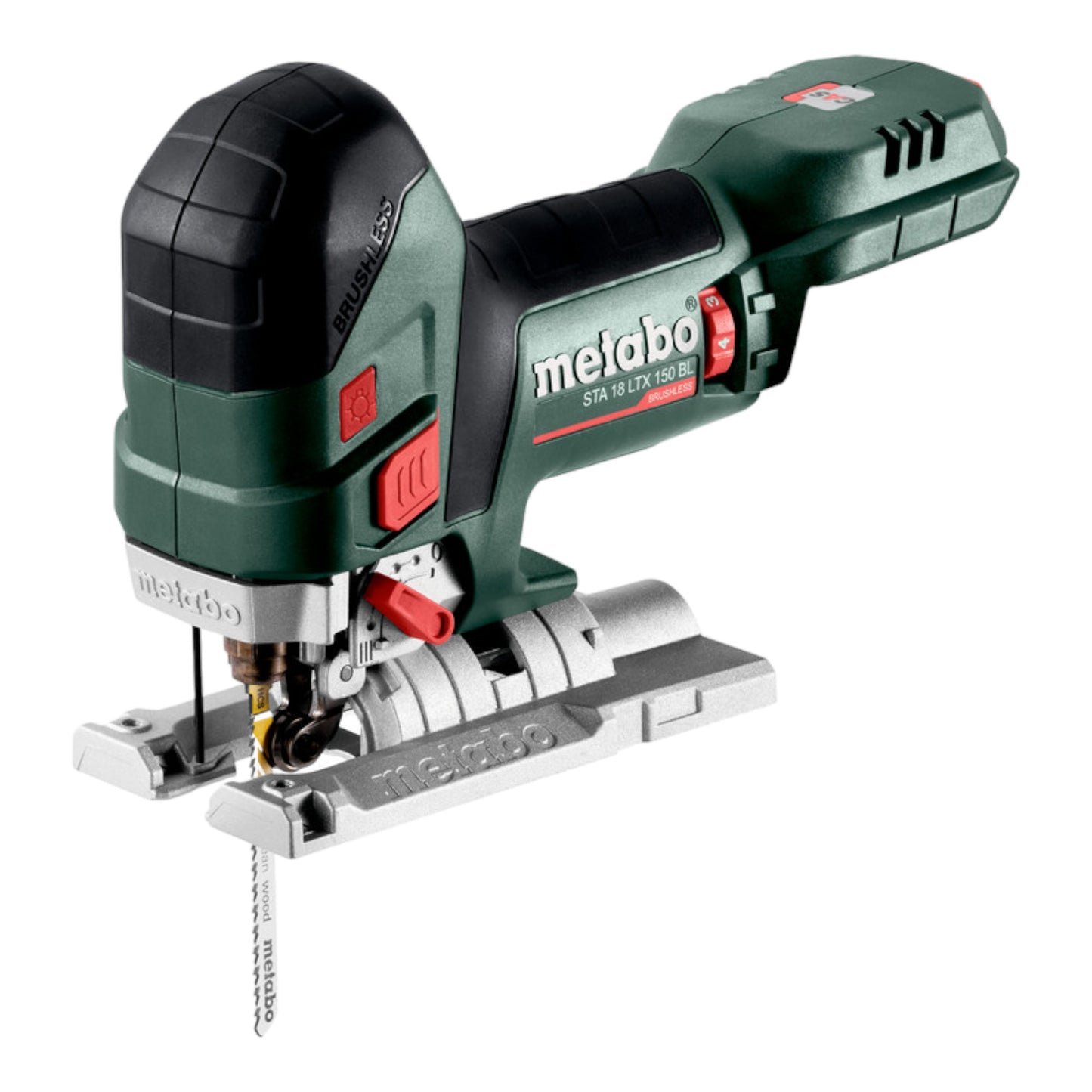 Scie sauteuse à batterie Metabo STA 18 LTX 150 BL 18 V 150 mm sans balais + 1x batterie LiHD 4,0 Ah + Metabox - sans chargeur