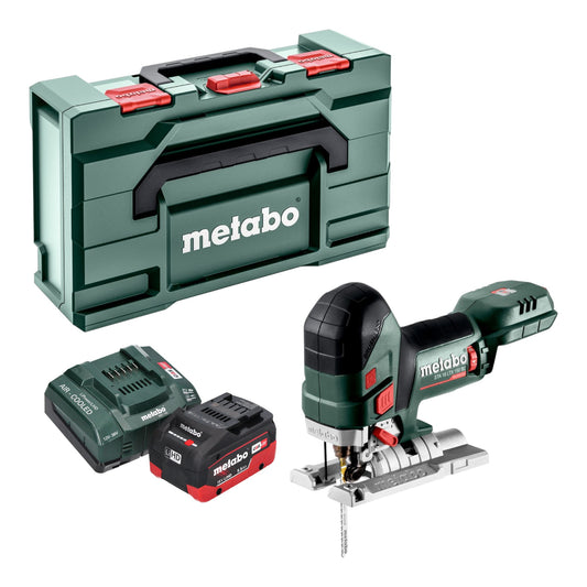 Scie sauteuse Metabo STA 18 LTX 150 BL sans balais 18 V 150 mm + 1 batterie LiHD 5,5 Ah + chargeur + Metabox