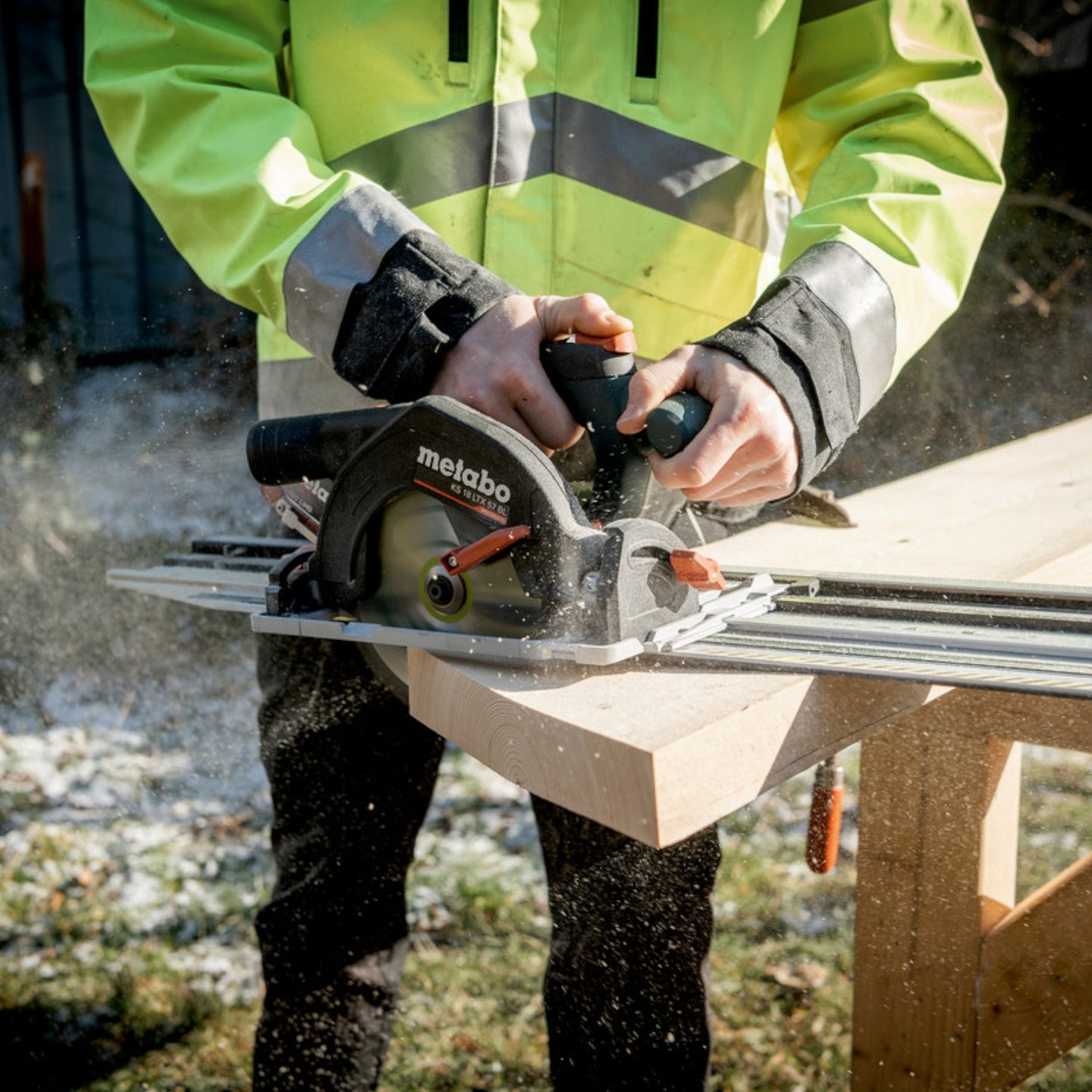 Metabo KS 18 LTX 57 BL Akku Handkreissäge 18 V 57 mm + FS 160 Führungsschiene ( 691222000 ) + Metabox - ohne Akku, ohne Ladegerät