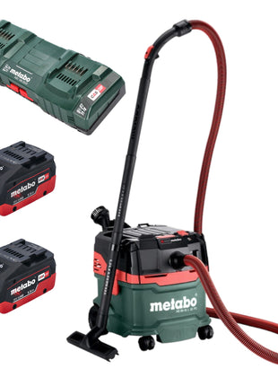 Metabo AS 36 18 L 20 PC batterie aspirateur eau et poussière 36 V (2x 18 V) 20 L + 2x batterie LiHD 5,5 Ah + double chargeur