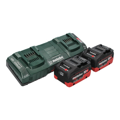 Metabo AS 36 18 L 20 PC Akku Nass Trocken Sauger 36 V ( 2x 18 V ) 20 L + 2x LiHD Akku 5,5 Ah + Doppelladegerät