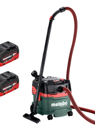 Metabo AS 36 18 L 20 PC batterie aspirateur eau et poussière 36 V (2x 18 V) 20 L + 2x batterie LiHD 8,0 Ah - sans chargeur