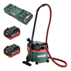 Metabo AS 36 18 L 20 PC batterie aspirateur eau et poussière 36 V (2x 18 V) 20 L + 2x batterie LiHD 8,0 Ah + double chargeur