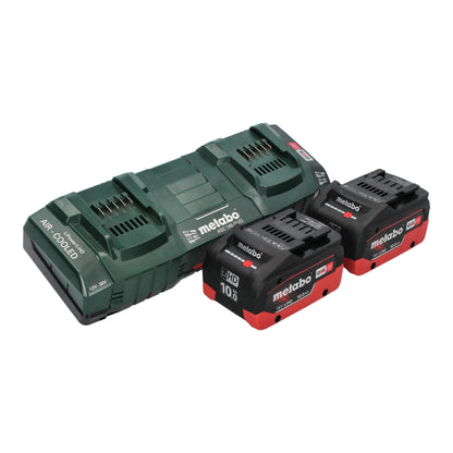 Metabo AS 36 18 L 20 PC batterie aspirateur eau et poussière 36 V (2x 18 V) 20 L + 2x batterie LiHD 10,0 Ah + double chargeur