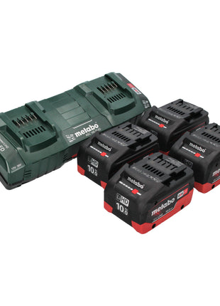 Metabo AS 36 18 L 20 PC batterie aspirateur eau et poussière 36 V (2x 18 V) 20 L + 4x batterie LiHD 10,0 Ah + double chargeur