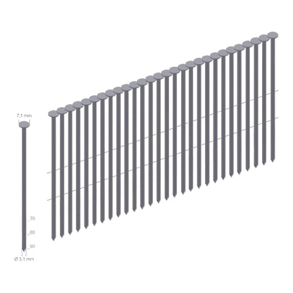 Prebena CNW31/90NKRI Coilnägel 3,1 x 90 mm 3600 Stk. Ringschaft verzinkt