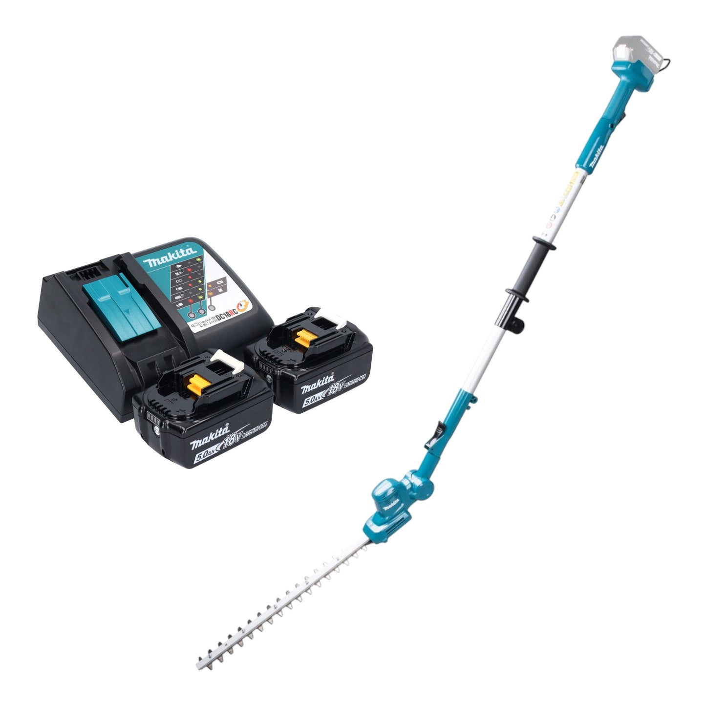 Taille-haie à batterie Makita DUN 461 WRT2 18 V 46 cm + 2x batteries 5,0 Ah + chargeur