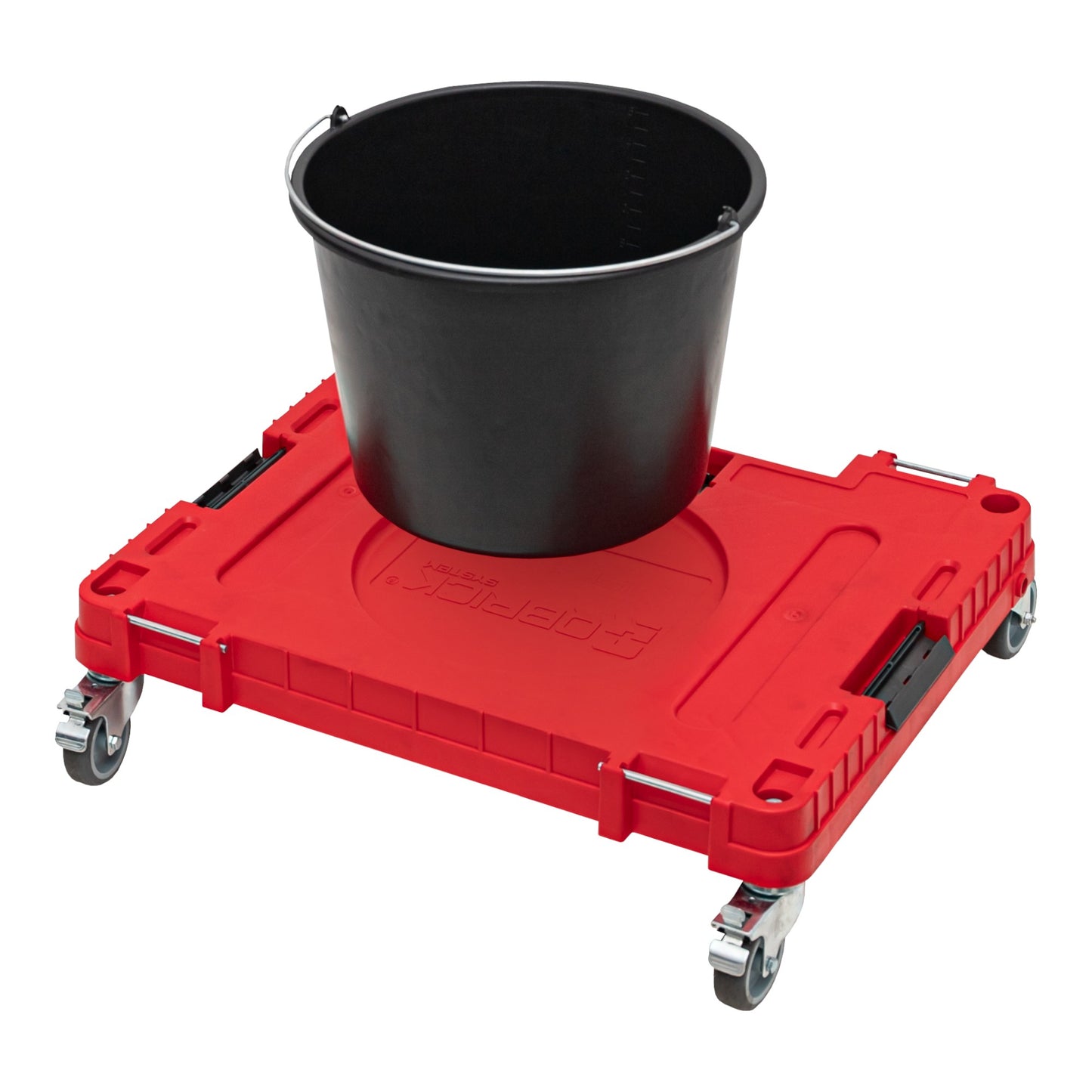 Plateforme de transport Qbrick System ONE 2.0 Atelier RED Ultra HD 625 x 503 x 160 mm 120 kg avec roues pivotantes en métal et frein