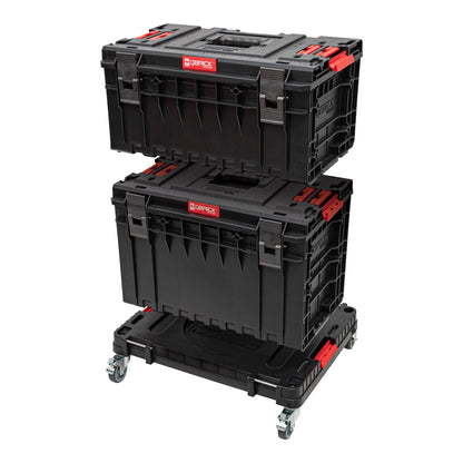 Qbrick System ONE Transport Platform 2.0 Atelier 625 x 503 x 160 mm 120 kg avec roues pivotantes en métal et frein