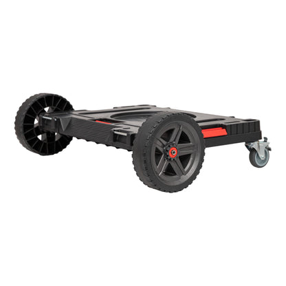 Qbrick System ONE Transportplattform 2.0 Allterrain 750 x 542 x 223 mm 120 kg mit Schwenkrädern aus Metall und Bremse