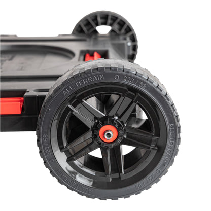 Qbrick System ONE Transportplattform 2.0 Allterrain 750 x 542 x 223 mm 120 kg mit Schwenkrädern aus Metall und Bremse