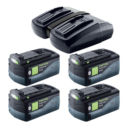 Scie à ruban sans fil Festool SYMC 70 EB-Basic SYMMETRIC 36 V (2 x 18 V) 216 mm + 4x batteries 5,0 Ah + double chargeur + Systainer