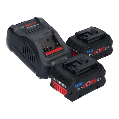 Bosch GAS 18V-12 MC Professional Akku Staubsauger BITURBO Brushless + 2x ProCore Akku 5,5 Ah + Schnellladegerät + Zubehör