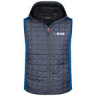 L-Boxx Herren Hybrid Strickfleece Gilet Weste - royal melange / anthracite melange Größe S