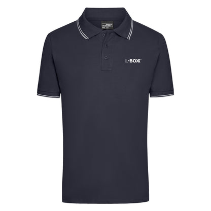 L-Boxx Herren Polo Shirt navy / white Größe M