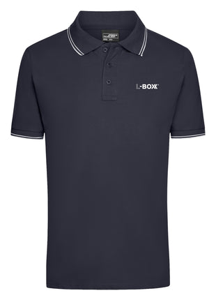 L-Boxx Herren Polo Shirt navy / white Größe L