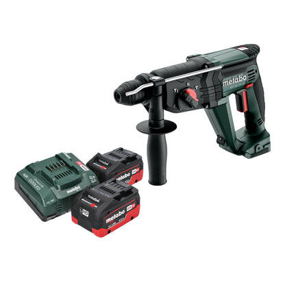 Metabo KH 18 LTX 24 Akku Kombihammer 18 V 2,1 J SDS Plus + 2x LiHD Akku 5,5 Ah + Ladegerät