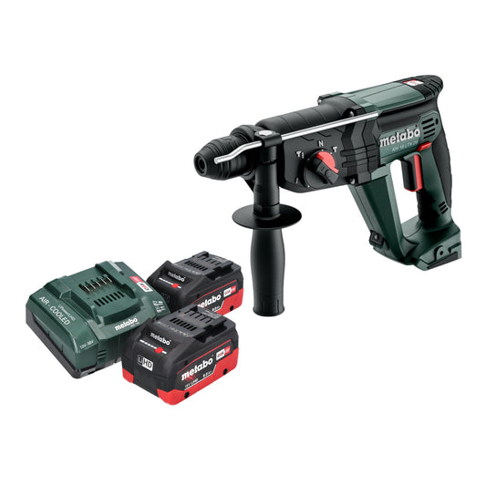 Marteau combiné à batterie Metabo KH 18 LTX 24 18 V 2,1 J SDS Plus + 2 batteries LiHD 8,0 Ah + chargeur