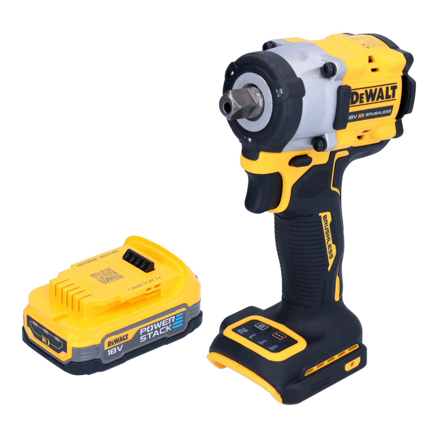 DeWalt DCF 922 N Akku Schlagschrauber 18 V 406 Nm 1/2" Brushless + 1x Powerstack Akku 1,7 Ah - ohne Ladegerät