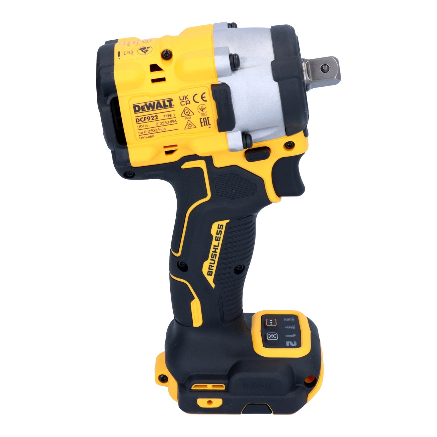 DeWalt DCF 922 D2 Akku Schlagschrauber 18 V 406 Nm 1/2" Brushless + 2x Akku 2,0 Ah + Ladegerät