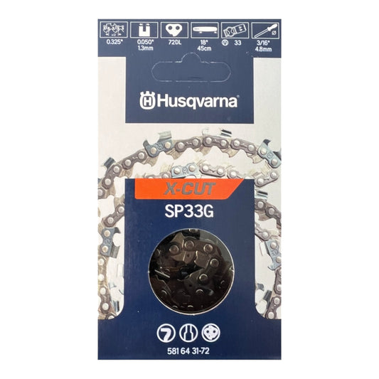 Husqvarna X CUT SP33G 2x chaîne de rechange demi-ciseau à chaîne 1,3 mm 33 cm