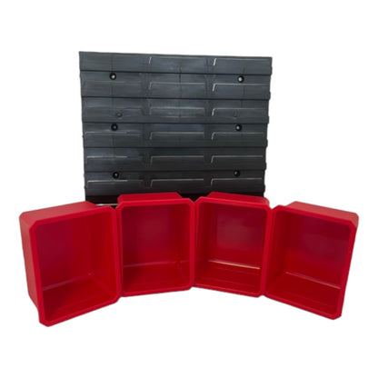 Toolbrothers Rhino Container Set No. 1 Mur d'atelier 39 x 35 cm avec 4 conteneurs pour valises RHINO