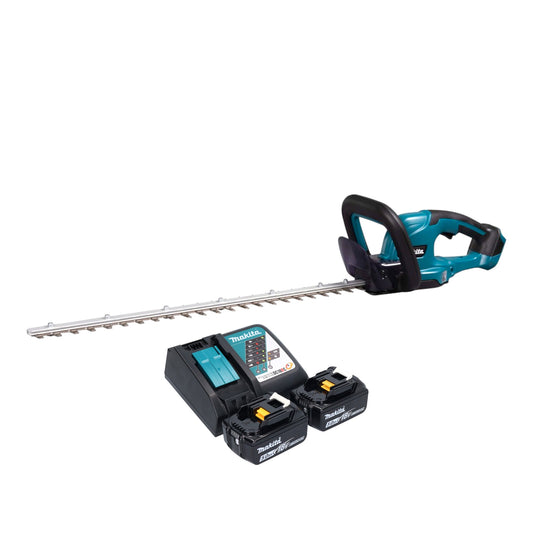 Makita DUH 607 RT2 Akku Heckenschere 18 V 60 cm + 2x Akku 5,0 Ah + Ladegerät