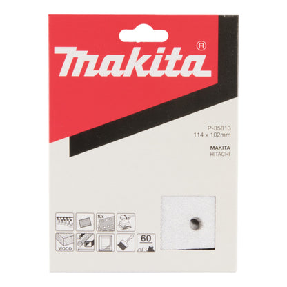 Papier de verre Makita K 60 114 x 102 mm 10 pièces (P-35813) pour vernis et peintures