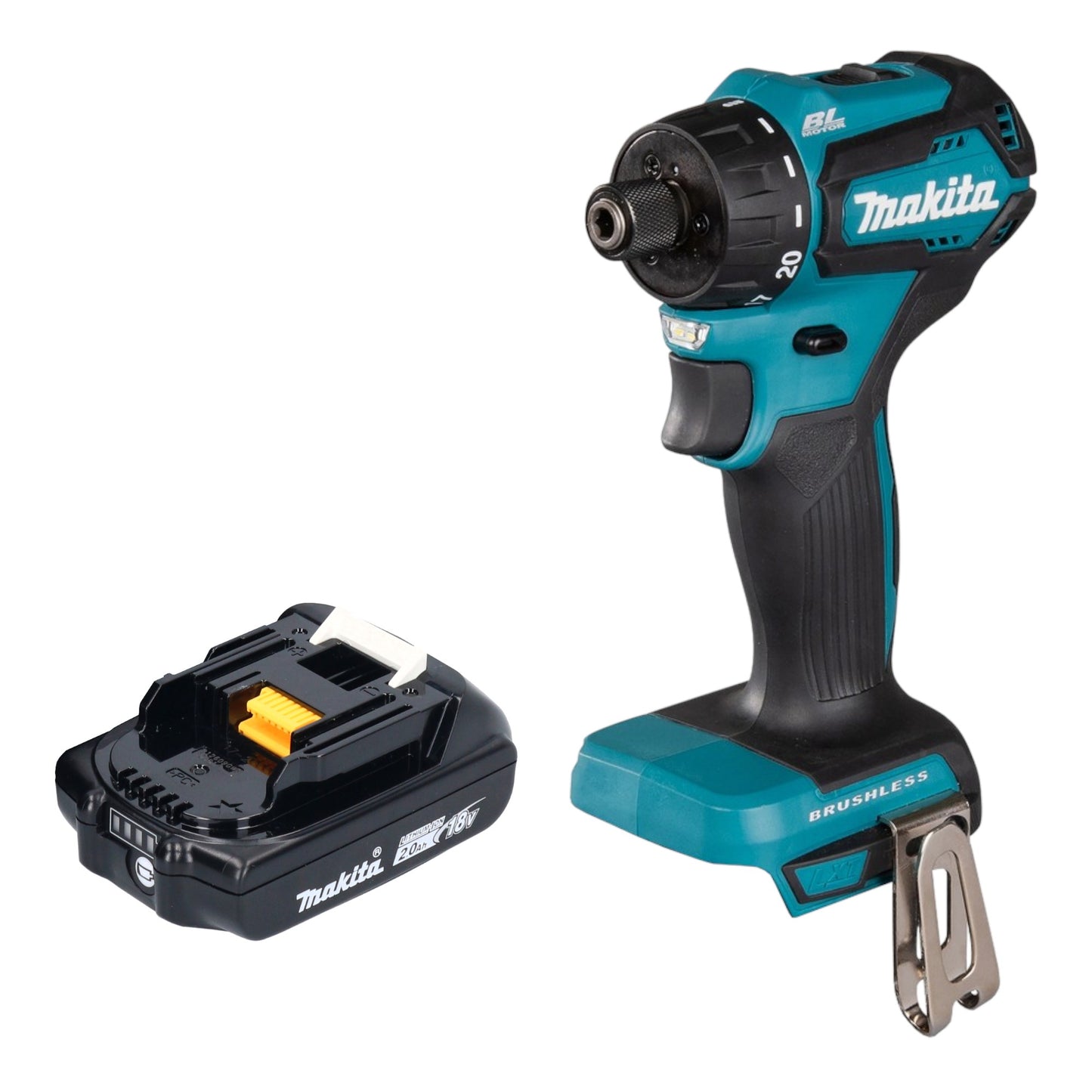 Makita DDF 083 A1 perceuse-visseuse sans fil 18 V 40 Nm 1/4'' brushless + 1x batterie 2,0 Ah - sans chargeur