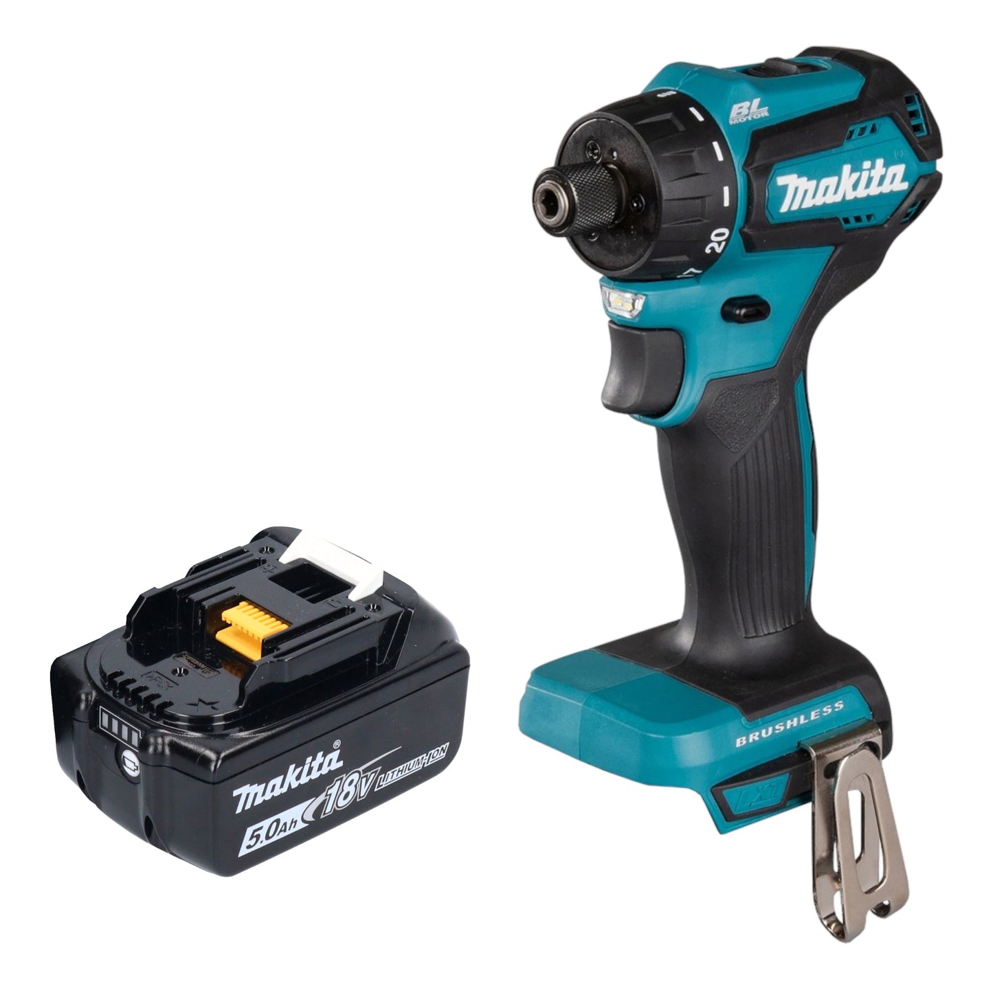 Makita DDF 083 T1 perceuse-visseuse sans fil 18 V 40 Nm 1/4'' brushless + 1x batterie 5,0 Ah - sans chargeur