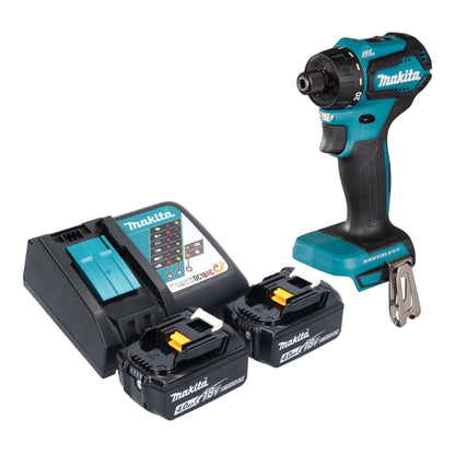 Makita DDF 083 RM perceuse-visseuse sans fil 18 V 40 Nm 1/4'' sans balai + 2x batterie 4,0 Ah + chargeur