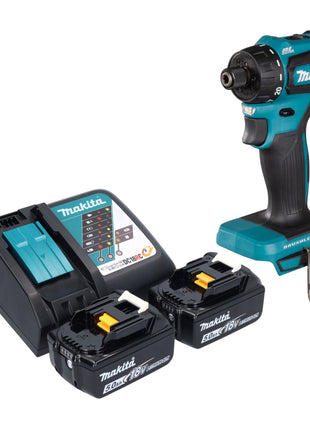 Makita DDF 083 RT perceuse-visseuse sans fil 18 V 40 Nm 1/4'' brushless + 2x batteries 5,0 Ah + chargeur