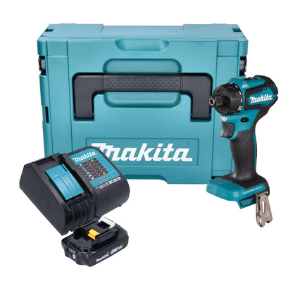 Makita DDF 083 SA1J Akku Bohrschrauber 18 V 40 Nm 1/4'' Brushless + 1x Akku 2,0 Ah + Ladegerät + Makpac