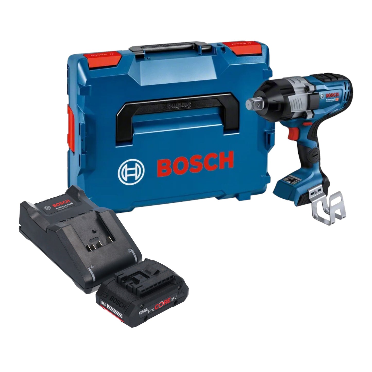 Visseuse à chocs sans fil Bosch GDS 18V-1600 HC Professional 18 V 1600 Nm 3/4'' BITURBO Brushless + 1x batterie ProCORE 4,0 Ah + chargeur + L-Boxx