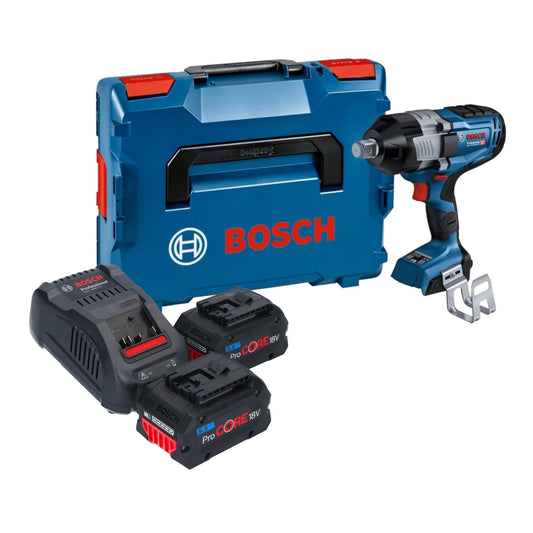 Bosch GDS 18V-1600 HC Professional Akku Schlagschrauber 18 V 1600 Nm 3/4'' BITURBO Brushless + 2x ProCORE Akku 5,5 Ah + Ladegerät + L-Boxx