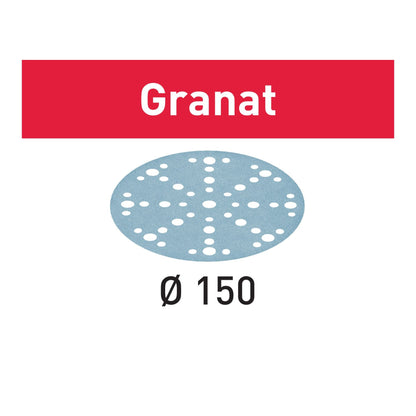 Festool STF D150/48 P220 GR/10 disque abrasif grenat 150 mm P220 20 pièces (2x 578137) pour RO 150, ES 150, ETS 150, ETS EC 150, LEX 150, WTS 150, HSK-D 150