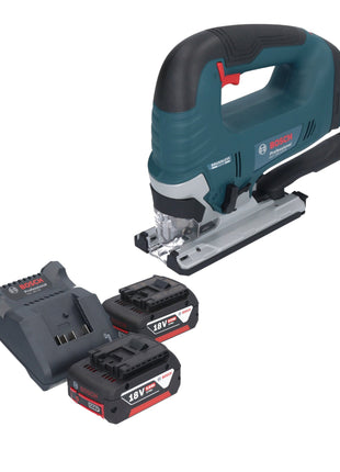 Bosch GST 18V-125 B Scie sauteuse professionnelle sans fil 18 V 125 mm sans balais + 2 batteries 5,0 Ah + chargeur