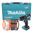 Perceuse à percussion sans fil Makita DHP 483 Z (18 V 40 Nm sans balais) avec coffret + embout WellCut 101 pièces et jeu de forets