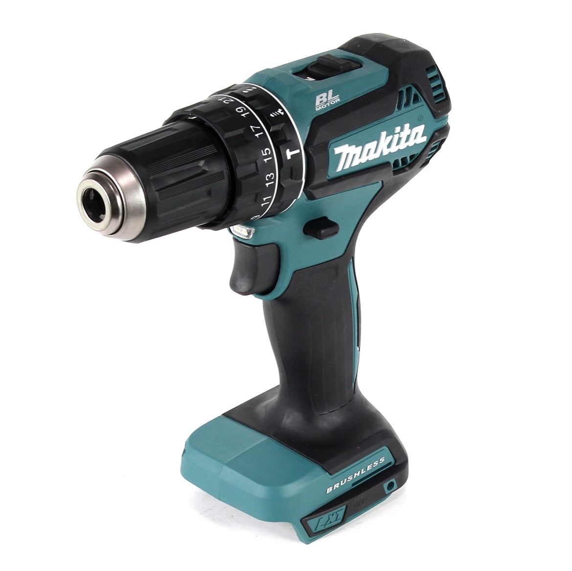 Perceuse à percussion sans fil Makita DHP 485 Z (18 V 50 Nm sans balais) avec coffret + embout WellCut 101 pièces et jeu de forets