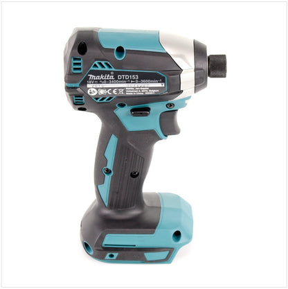 Makita DTD 153 Z Clé à chocs sans fil (18 V 170 Nm 1/4" sans balais) avec coffret + jeu d'embouts et de forets WellCut 101 pièces