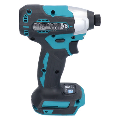 Makita DTD 157 Z Akku Schlagschrauber ( 18 V 140 Nm 1/4" Brushless ) inkl. Koffer + WellCut 101 tlg. Bit- und Bohrer Set