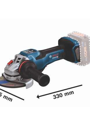 Bosch GWS 18V-15 PSC Professional Akku Winkelschleifer 18 V 125 mm BITURBO Brushless + 2x Akku 4,0 Ah + Ladegerät + L-Boxx