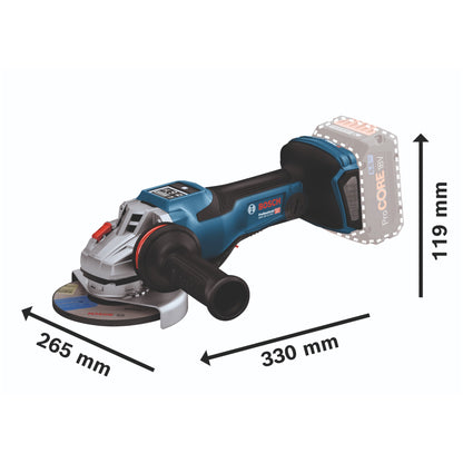 Meuleuse d'angle sur batterie Bosch GWS 18V-15 PSC Professional 18 V 125 mm BITURBO brushless + 1x batterie 5,0 Ah + chargeur + L-Boxx