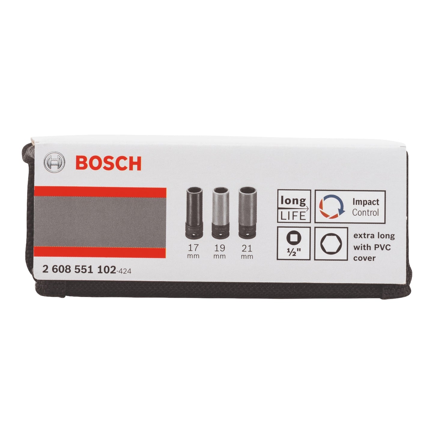 Bosch Professional Impact Control jeu de clés à douilles 1/2" 3 pièces 17 / 19 / 21 mm (2608551102)