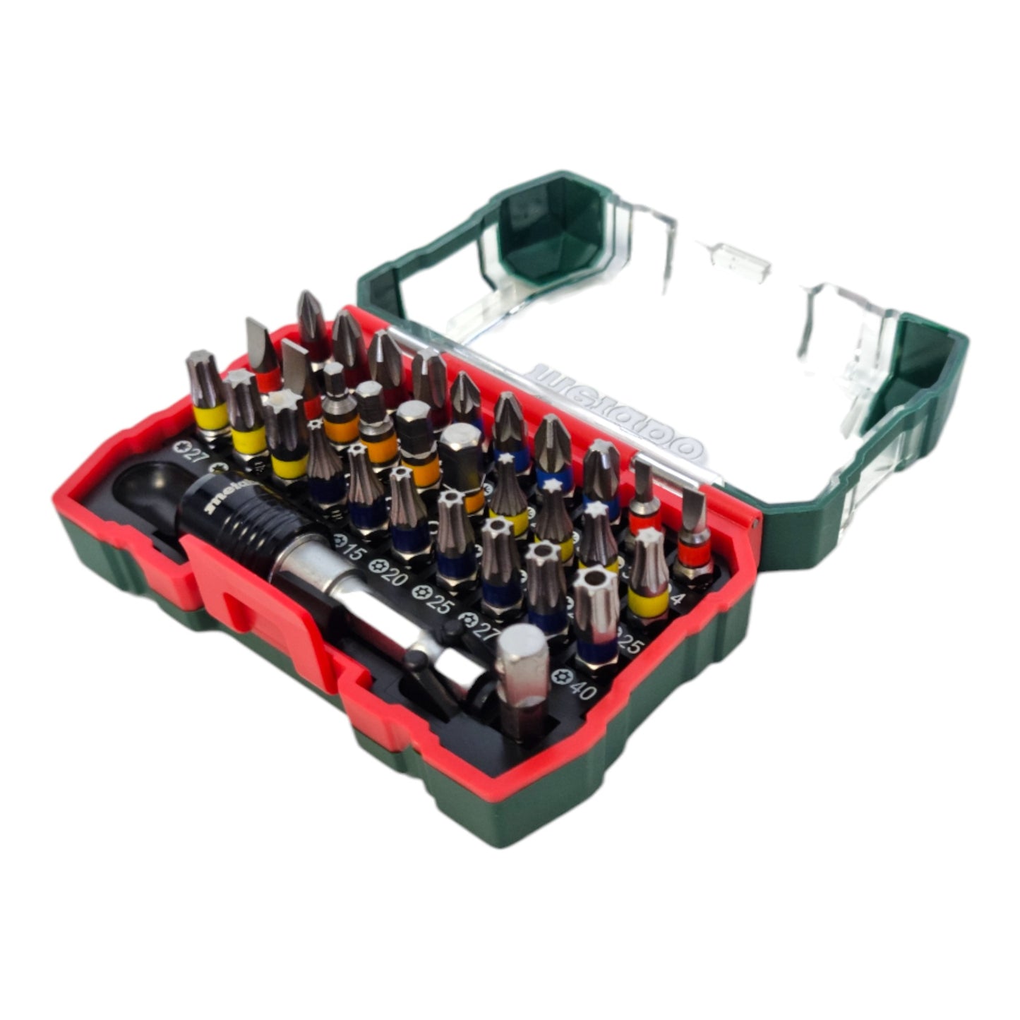 Perceuse-visseuse sans fil Metabo BS 18 18 V 48 Nm + coffret d'embouts + sac - sans batterie, sans chargeur