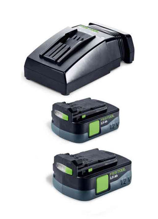 Festool CXS 12 2.5-Plus perceuse-visseuse sans fil 12 V 30 Nm sans balai (576864) + 2x batteries 2,5 Ah + chargeur + Systainer + Systainer ToolBox SYS3 TB M 137