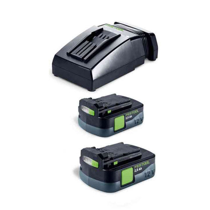 Festool CXS 12 2.5-Plus perceuse-visseuse sans fil 12 V 30 Nm sans balai (576864) + 2x batteries 2,5 Ah + chargeur + Systainer + Systainer ToolBox SYS3 TB M 137