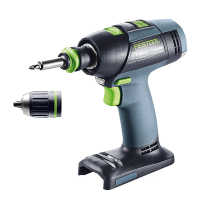 Festool T 18+3 Basic Perceuse-visseuse sans fil 18 V 50 Nm sans balais Solo + Systainer + Systainer ToolBox SYS3 TB M 137