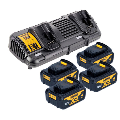 DeWalt DCMW 564 M4 Akku Rasenmäher 36 V ( 2x 18 V ) 48 cm Brushless + 4x Akku 4,0 Ah + Ladegerät