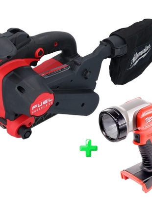 Ponceuse à bande sur batterie Milwaukee M18 FBTS75-0 18 V 75 x 457 mm (4933479614) brushless Solo + éclairage sur batterie Milwaukee M18 TLED LED